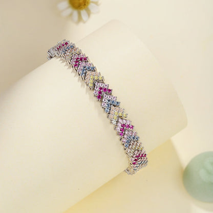 [Amore Jewels]Ornate Sparkling Round Cut Party Bracelet