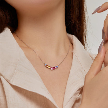 [Amore Jewels]Dainty Colorful Heart Necklace