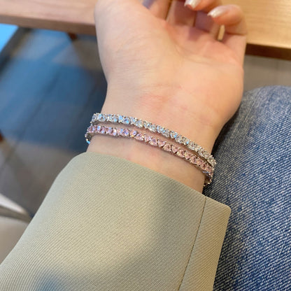 [Amore Jewels]Dazzling Romantic Heart Shape Lover Bracelet