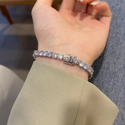 [Amore Jewels]Ornate Sparkling Round Cut Wedding Bracelet