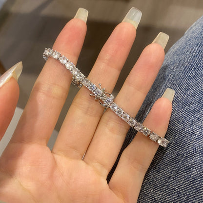 [Amore Jewels]Luxurious Ornate Round Cut Tennis Bracelet