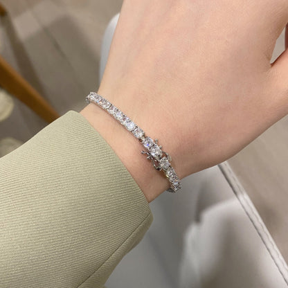 [Amore Jewels]Luxurious Ornate Round Cut Tennis Bracelet