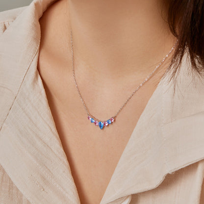 [Amore Jewels]Dainty Colorful Heart Necklace