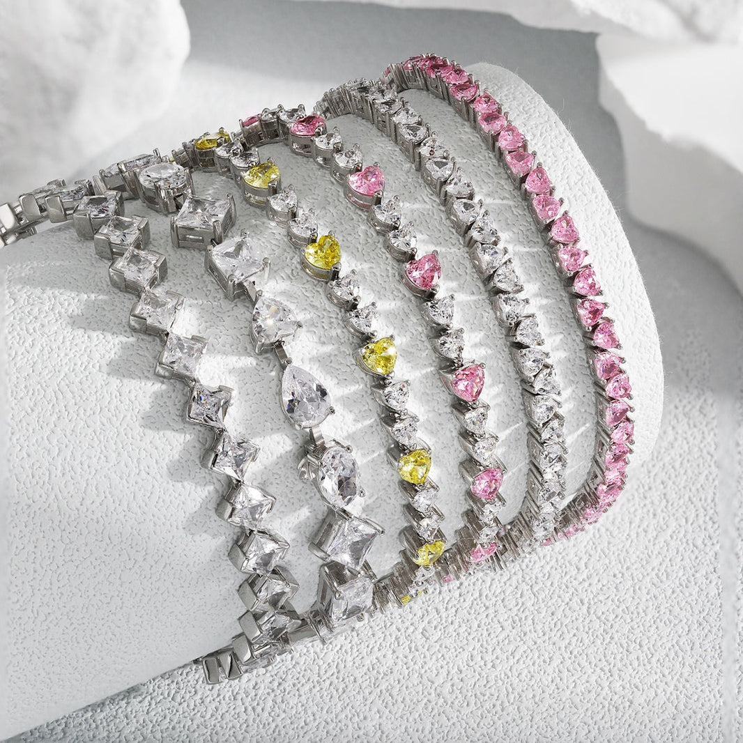 [Amore Jewels]Unique Exquisite Multi Cut Daily Bracelet