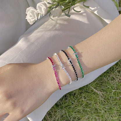 [Amore Jewels]Radiant Colorful Round Cut Party Bracelet