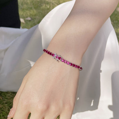 [Amore Jewels]Radiant Colorful Round Cut Party Bracelet