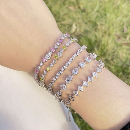[Amore Jewels]Dazzling Romantic Heart Shape Lover Bracelet