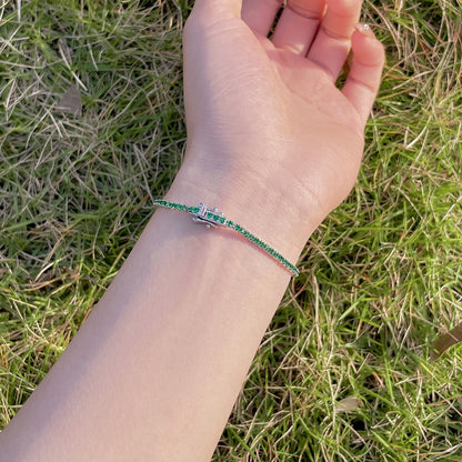 [Amore Jewels]Radiant Colorful Round Cut Party Bracelet