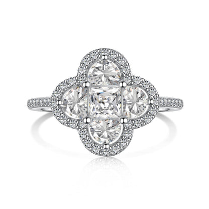 [Amore Jewels]Luxurious Eternity Flower Shape Banquet Ring