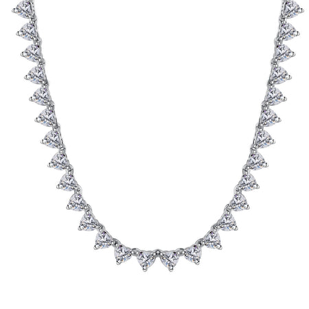 [Amore Jewels]Ornate Heart Cut Tennis Necklace