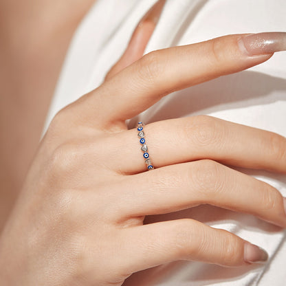 [Amore Jewels]Radiant Colorful Round Shape Daily Ring