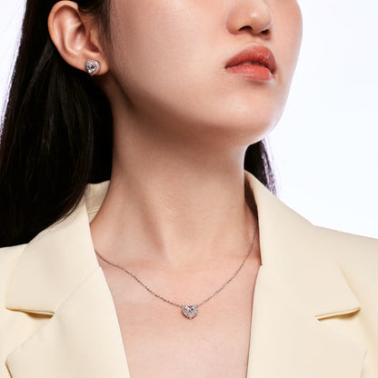 [Amore Jewels]Dazzling Heart Shape Lover Earrings
