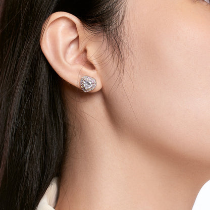 [Amore Jewels]Dazzling Heart Shape Lover Earrings