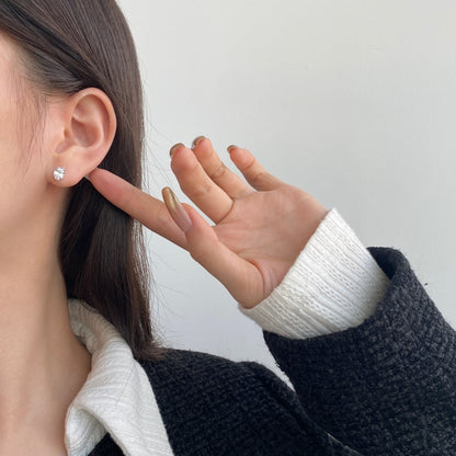 [Amore Jewels]Oval Classic Dignified Elegant Earrings