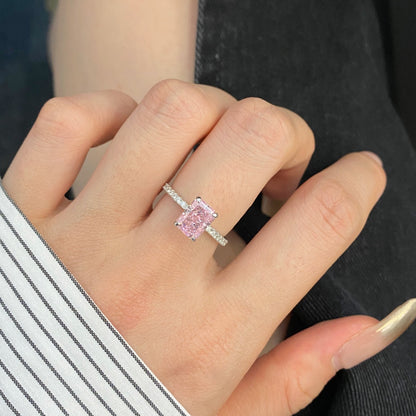 [Amore Jewels]2.0 Carat Dazzling Sparkling Radiant Cut Party Ring