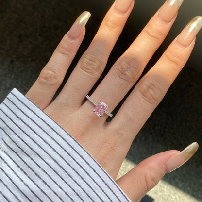 [Amore Jewels]2.0 Carat Dazzling Sparkling Radiant Cut Party Ring