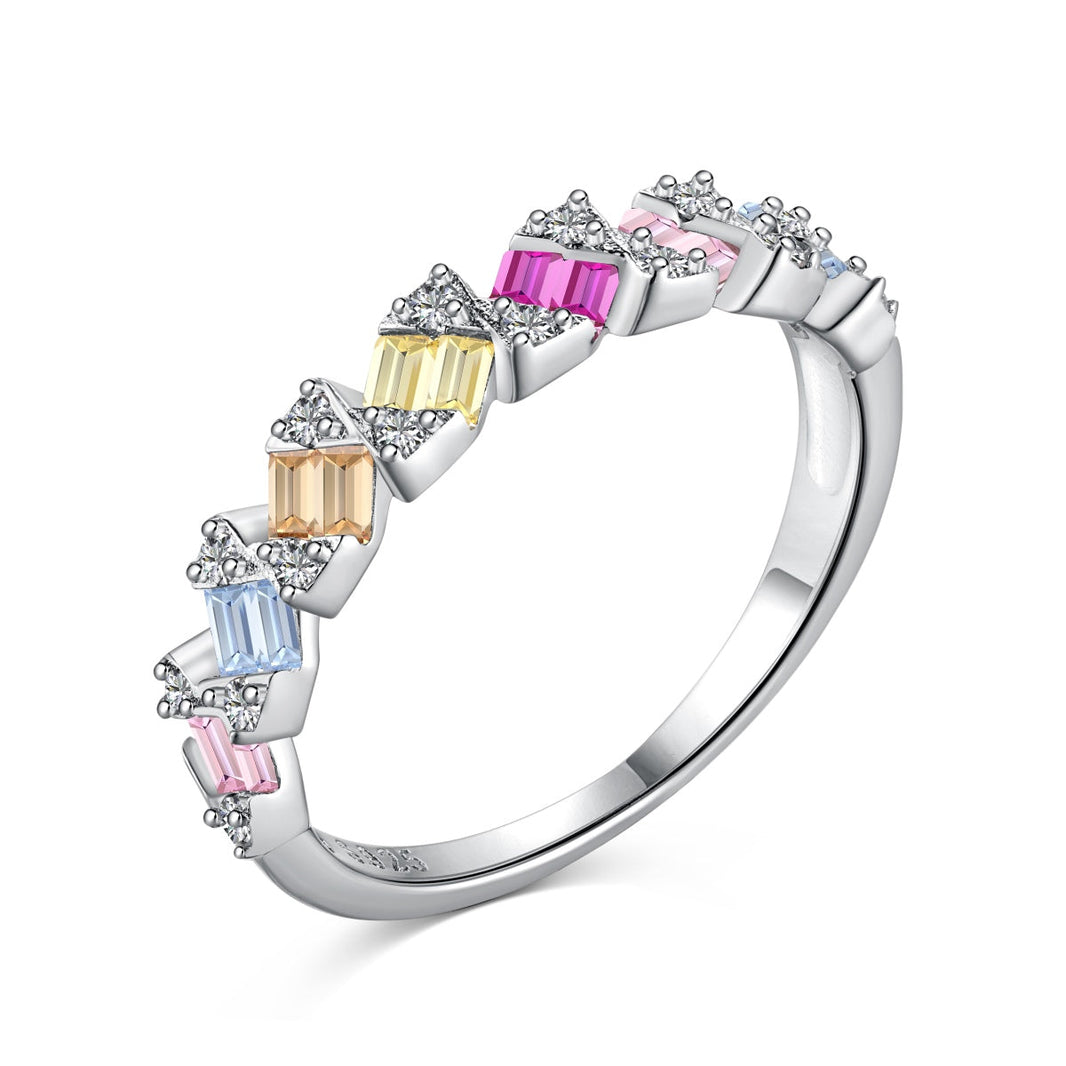 [Amore Jewels]Delicate Vibrant Emerald Cut Daily Ring