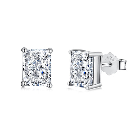 [Amore Jewels]Radiant Luxurious Princess Cut Daily Earrings