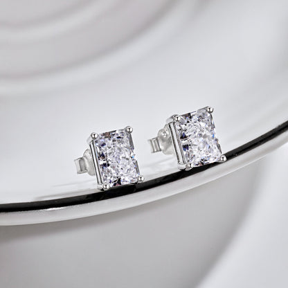 [Amore Jewels]Radiant Luxurious Princess Cut Daily Earrings