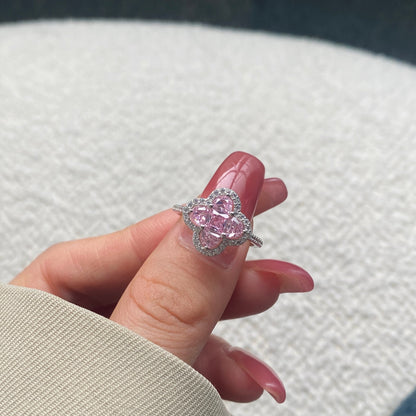 [Amore Jewels]Luxurious Eternity Flower Shape Banquet Ring
