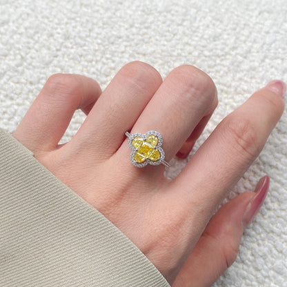 [Amore Jewels]Luxurious Eternity Flower Shape Banquet Ring