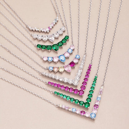 [Amore Jewels]Dazzling Rainbow Necklace