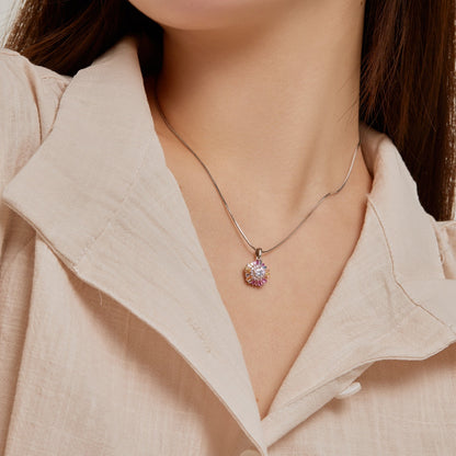 [Amore Jewels]Charming Flower Colorful Necklace