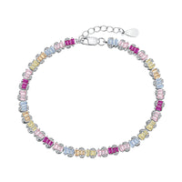 [Amore Jewels]Delicate Colorful Emerald Cut Party Bracelet