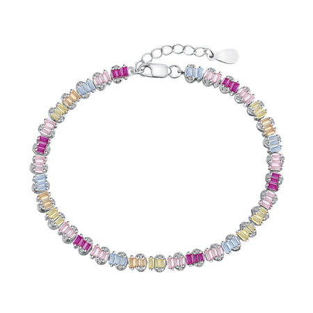 [Amore Jewels]Delicate Colorful Emerald Cut Party Bracelet