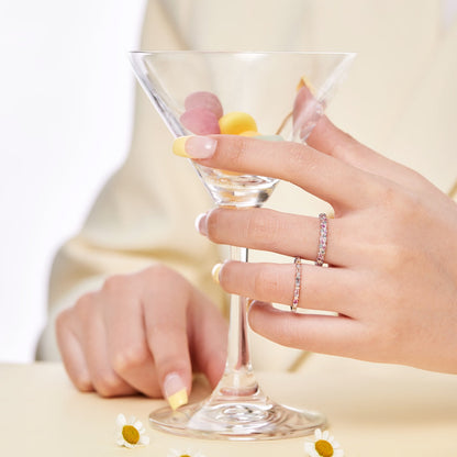 [Amore Jewels]Charming Colorful Round Cut Daily Ring