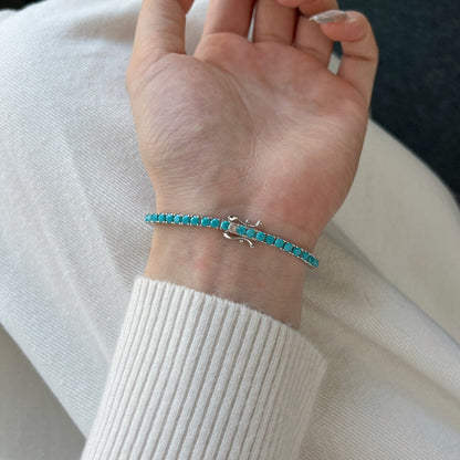 [Amore Jewels]Dainty Charming Round Cut Tennis Bracelet