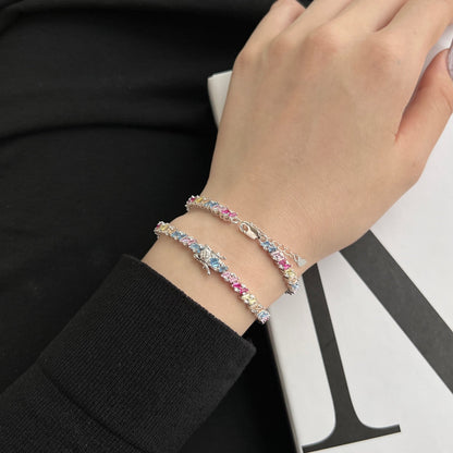 [Amore Jewels]Ornate Sparkling Multi Cut Party Bracelet