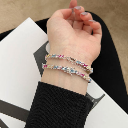 [Amore Jewels]Ornate Sparkling Multi Cut Party Bracelet