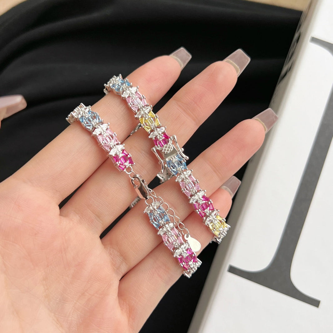 [Amore Jewels]Delicate Colorful Multi Cut Party Bracelet
