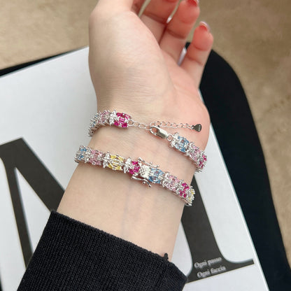 [Amore Jewels]Delicate Colorful Multi Cut Party Bracelet