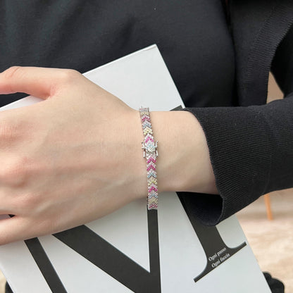 [Amore Jewels]Ornate Sparkling Round Cut Party Bracelet