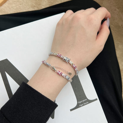 [Amore Jewels]Radiant Colorful Emerald Cut Party Bracelet