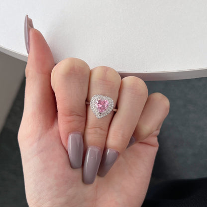 [Amore Jewels]Delicate Ebullient Heart Shape Wedding Ring