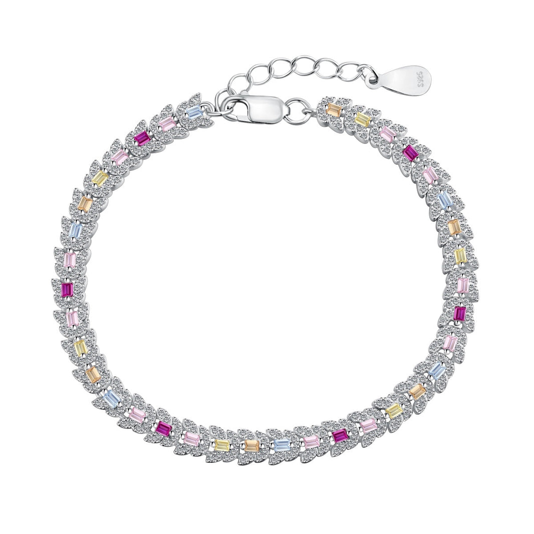 [Amore Jewels]Delicate Colorful Multi Cut Daily Bracelet