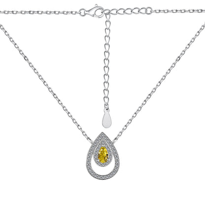 [Amore Jewels]Sparkling Pear Cut Necklace