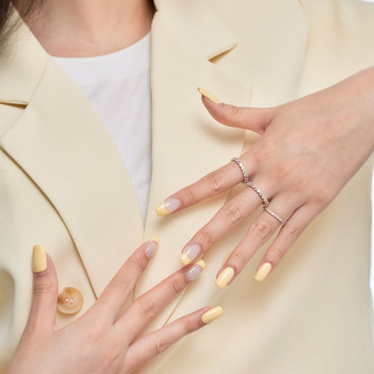 [Amore Jewels]Radiant Sparkling Round Cut Daily Ring