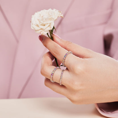 [Amore Jewels]Radiant Sparkling Round Cut Daily Ring