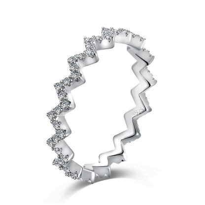 [Amore Jewels]Delicate Enchanting Wave Shape Daily Ring