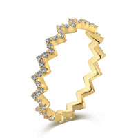 [Amore Jewels]Delicate Enchanting Wave Shape Daily Ring