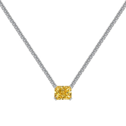 [Amore Jewels]4.0 Carat Elegant Radiant Cut Necklace