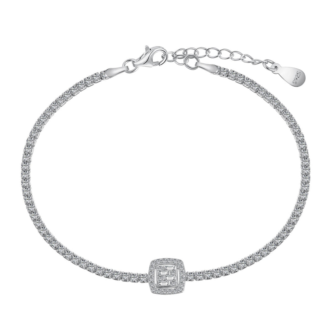 [Amore Jewels]Luxurious Dazzling Square Shape Banquet Bracelet