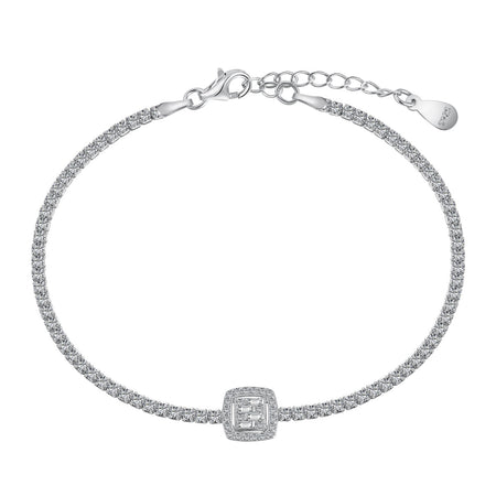 [Amore Jewels]Luxurious Dazzling Square Shape Banquet Bracelet
