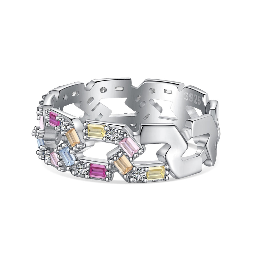 [Amore Jewels]Sparkling Vibrant Emerald Cut Daily Ring