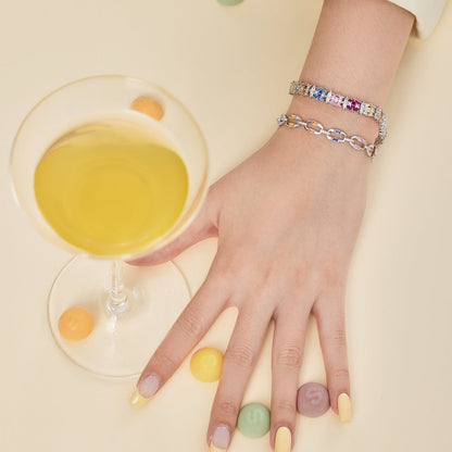 [Amore Jewels]Delicate Colorful Multi Cut Party Bracelet