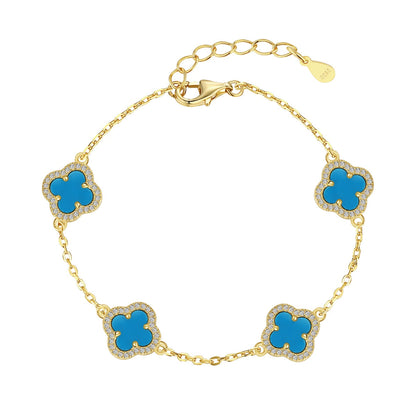 [Amore Jewels]Four-Leaf Clover Exquisite Bracelet